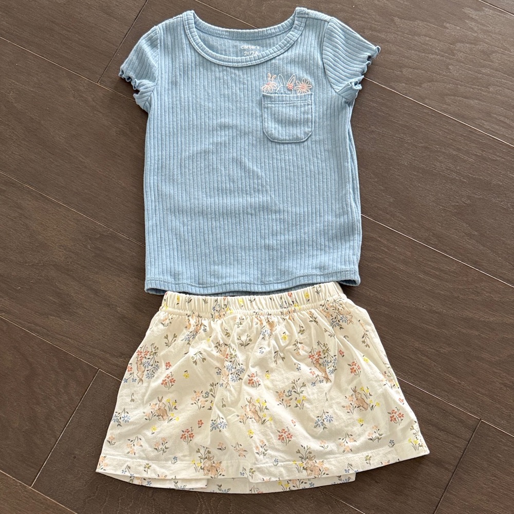 Carter's Blue and Cream Kids Matching Set